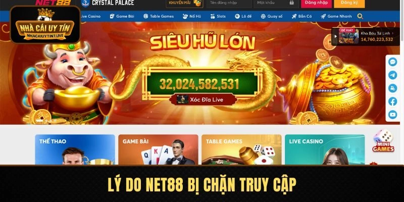 Nguyên nhân NET88 bị chặn